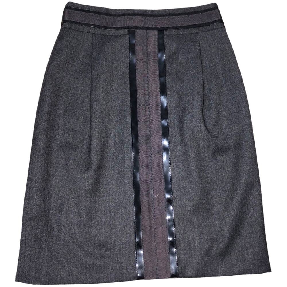 Tory Burch Charcoal Gray Pencil Skirt Size 2 EUC